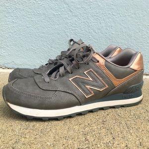New Balance Sneakers Rose Gold & Charcoal shoes 9